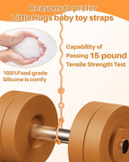 LittleHugs Toy Straps for Baby, 5pcs Adjustable Toy Holder for Stroller Accessories, Silicone Tether Pacifier Clip, No Throw Travel Essential Leash for High Chair, Car Seat (5 Pack Macaron)