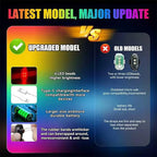 Upgraded Wireless Car Lights with Remote Control，Rechargeable Waterproof 8-Color Interior Car Light, Car Lights Anti-Collision Warning Lights for Vehicle Drone Motorcycle Bike