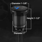 BATIGE Type C 3.0 USB 3.0 Alloy Shell Car Mount Flush USB Port Cable Male to Female, Car Truck Boat Motorcycle Dashboard Panel Extension Cable LED Indicator - 3ft