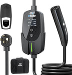 EVDANCE Level 2 EV Charger for Tesla, 40A / 9.6kW Fast Home EV Charging Station with NEMA 14-50 Plug, 25FT Cable, Adjustable Current & Delay Timer, Compatible with All Tesla Model 3/Y/S/X (NACS Plug)