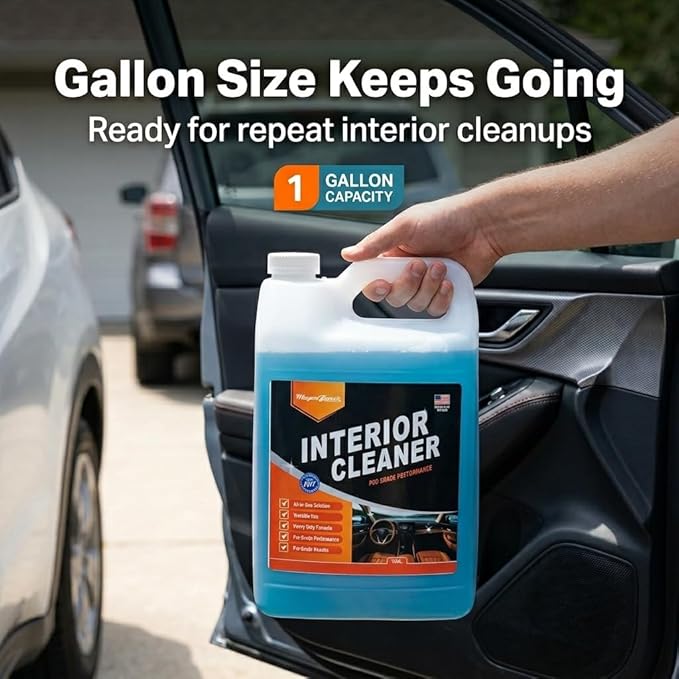 Magic Finish Interior Cleaning Spray (1 Gallon) – All-in-One Car Cleaner Spray for Seats, Dashboards & Consoles – Fast-Acting Car Cleaning Supplies for Rubber, Plastic, Carpet & Upholstery