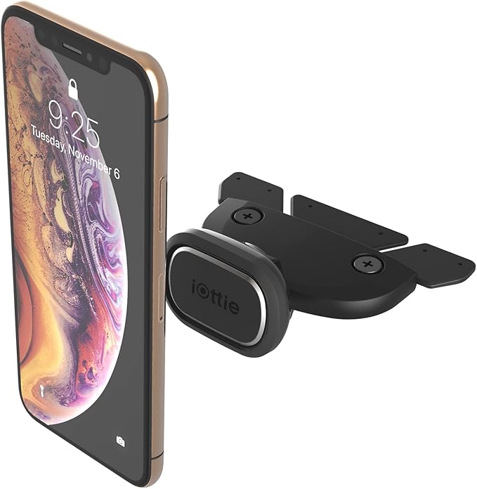 iOttie iTap 2 Magnetic CD Slot Car Mount Holder, Cradle for Samsung Galaxy S22, Google Pixel 7, Motorola Moto G, OnePlus 10, Sony Xperia & Other Android Smartphones, Black