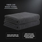 SPTA Microfiber Cleaning Towel, Microfiber Cleaning Cloth for Car Washing, 12 Pack Streak-Free, Ultra Absorbent, Washable for All Purpose Terry Microfiber Towels, 16.1in x 16.1in, 350GSM, Grey-MT038