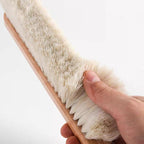 Horsehair Hand Brush Soft Bristles for Upholstery Furniture Couch Bed Beech Wood Handle 12 Inch Long (2pcs)