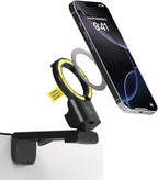 Scosche SMSTRVL MagSafe Airplane Phone Holder Mount, Magnetic Cell Phone Stand for Desk, Tray Table, Seat Back or Tripod, Plane Travel Essentials for Flying Compatible with iPhone 16/15/14/13/12
