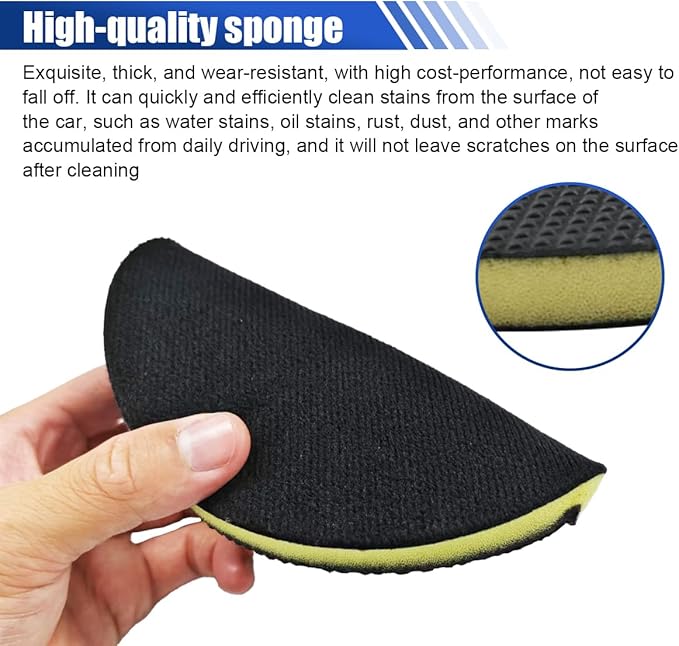 Fine Grade Car Clay Bar Pad, 5.82'' Wipe Foam Pads, DA Polisher Pad Cleaner, Rotary Polishers, Auto Detailing Replacement Tool Kit for Removing (1PC)