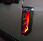 iJDMTOY Sports Red LED Background Illumination Kit Compatible with 2017-2021 Ford F250 F350 F450 Super Duty Side Fender Chrome Emblem