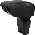 AULPHIKE Compatible with Nissan NV200 Armrest Car Center Console Organizer Armrests Double Layer Storage with USB Ports（Black Style）