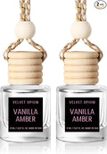 Car Air Freshener Hanging,Cute Air Diffuser for Car, Long Lasting Car Air Fresheners, Car Fresheners for Women, Made in USA Vanilla Amber (2 Pack)