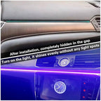 Acrylic Interior Car LED Lights with Remote and Wireless APP 10 in 1,Ambient Lighting Kits Fiber Optic Strip LEDs,16 Million Colors Music&DIY Function