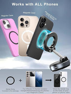 Magnetic Phone Holder for Car [120+ LB Strongest Suction & 2800gf Strongest Magnetic] 360° Adjustable Car Phone Holder for Magsafe Phone Holders for Your Car for iPhone 17 Pro Max 16 15 14 13 12 Plus