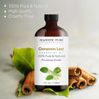 Majestic Pure Essential Oil with Glass Dropper - 100% Pure and Natural - Essential Oils for Diffuser, Aromatherapy, Soap and Candle Making, Cinnamon Essential Oil, Cinnamon Oil, 4 Fl Oz