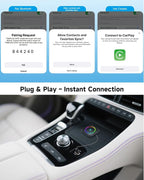 Wireless CarPlay Adapter for Apple iPhone,Android Auto & 2-in-1 CarPlay,Converts Wired to Wireless. Instant Auto-Connect, Low Latency, Plug and Play USB-A/C(iOS 10+, Android 11+) 2026