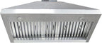CHETTO C 36'' Range Hood 610 CFM Insert Stainless Steel Ducted Kitchen Vent Hood with LED Lights, 4-Speeds, 3 Pcs Dishwasher Safe Baffle Filters (36 inch, Stainless steel)