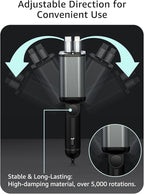 Retractable Car Charger USB C,107W Type C Car Charger Fast Charging with Dual Retractable Cable and USB Ports for iPhone 17/16/15,S25/24/23/22, Pixel 9/8/7(Build-in USB-C & Lightning Cable)