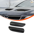 ABS Car Front Hood Vents fits Exterior Decoration Accessories Compatible with Pontiac G8 2008 2009 Hood Vent Air Flow Intake Body Kits (Black Carbon Fiber)