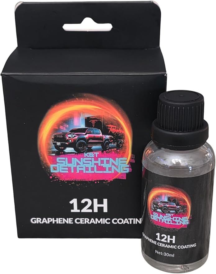 K&T Sunshine 12H Graphene Ceramic Coating for Cars (30ml) – Professional Grade Paint Protection Coating, Hydrophobic High Gloss, UV & Scratch Resistant, DIY Auto Detailing Sealant