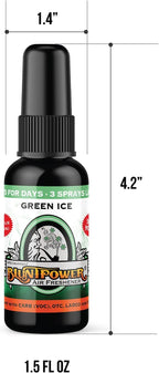 BluntPower Green Ice Concentrated Air Freshener for Room and Car - Oil-Based Diffuser Spray Bottle - Long-Lasting Bathroom, Car Freshener & Odor Eliminator (1 Pack)