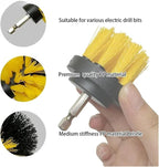 Nylon Round Cleaning Brush Set for Electric Drill - High-Density Bristle Carpet and Glass Cleaning Tool Kit(7pcs)