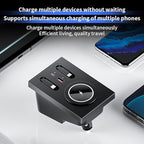 Car USB Hub Docking Station for Volvo XC60 XC90 S90 V90 S60 V60 Type-C Fast Charger Auto Interior Centre Console Accessories Cigarette Lighter Decoration Phone Wireless Charging Adapter