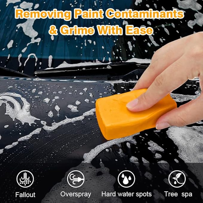 GES Car Clay Bar for Car Detailing 6 Pack 600g, Auto Detailing Clay Bar Cleaner, Grade Cleaner Kit for Coating Polisher Car Wash Kit Cleaning RV Cars Boats Bus