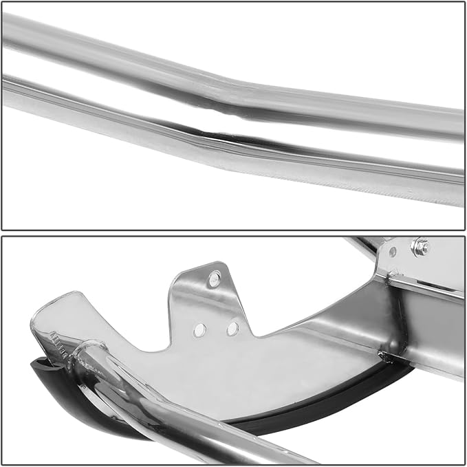 Front Bumper Brush Grille Guard Compatible with 2007-2013 Chevy Silverado 1500, Stainless Steel, Polished Chrome 2008 2009 2010 2011 2012