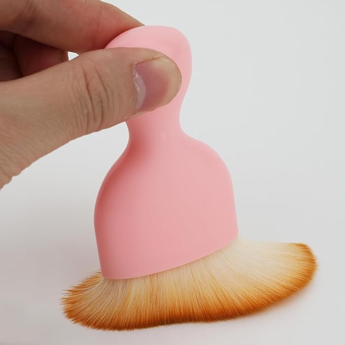 Car Detailing Brush, Soft Bristle Cleaning Brush, Scratch-Free Auto Duster Tool for Dashboard, Air Vents, Leather & Interior Cleaning (Pink&Brown)