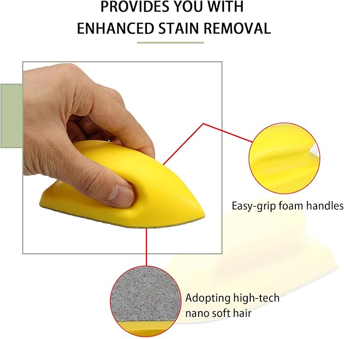 Ziciner 2PCS Nanometer Scratch-Free Car Interior Cleaning Brushes, Leather Car Seat Brusher with Easy Handle, for Vehicle Dashboand, Furniture Couch Boots Sofa, Leather Fabric