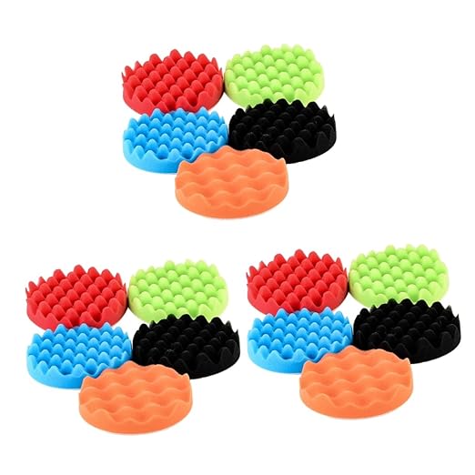 15pcs Polishing Pads for Car Buffing Compound Kit Wool Discs Car Detailing Accessories Bar for Auto Detailing Interior Accessories