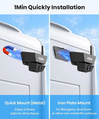 AUTO-VOX Wireless Backup Camera Solar Magnetic: 1-Min DIY Install, 5" 1080P Hd Dual Channel Monitor, Protective Carry Case, Stable Signal, IP69 Waterproof Back Up Systems Camera for Truck,Car,Trailer