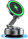 Vacuum Magnetic Phone Holder‌ - 360° Adjustable ‌Magsafe Car Mount‌, Foldable ‌Car Phone Holder‌ with Suction Cup Mount‌
