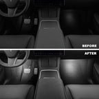4 Pcs Interior LED Lights Bulbs Kit Compatible with Tesla Model 3, Y, X, S, Super Bright Replacement Light Bulbs for Footwell, Door Puddle, Trunk, Frunk - for Tesla Accessories (White)