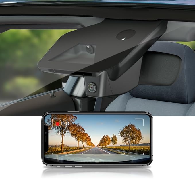 Fitcamx 4K Dash Cam Suitable for RAM 1500 2025 2026 RHO (HD2-D4120), Integrated OEM Look, UHD 2160P Video, Built-in WiFi & APP, Loop Recording, Collision Sensor, Night Vision, Plug & Play, 64GB Card