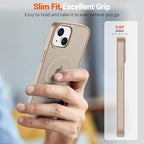 SUPFINE Magnetic for iPhone 14 Case & iPhone 13 Case (Compatible with MagSafe)(Military Grade Drop Protection) Slim Translucent Matte Shockproof Phone Cover,Desert Gold