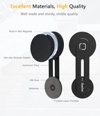 Magnetic Laptop Phone Holder Mount for Dual Screen, 180° Adjustable Edge Computer Phone Holder for Monitor's Top and Side, Extended Laptop Stand Accessories for iPhone 12-17 All Phones