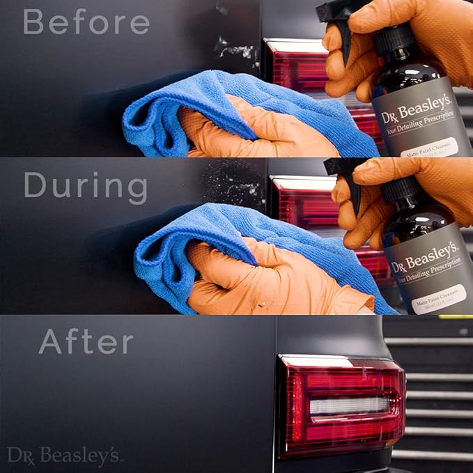 Dr. Beasley's Matte Paint Cleanser - Easily Removes Grease & Heavy Dirt, Droppings, Tree Sap from Autos. Safe On All Matte Surfaces, Preserves The Look for Satin & Glossy Paint, 1 Gal