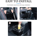 Fekey&JF Foldable Car Trash Can, Hanging Waterproof Leakproof Trash Can Storage Bag for Car with Large Capacity, Car Interior Accessories (Small)