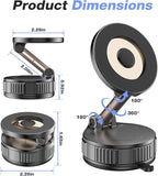 Vooii Phone Holders for Your Car for Magsafe (130+LB Strongest Ever Suction & 3000gf Magnetic) 360° Adjustable Vacuum Car Phone Mount, Car Phone Holder for iPhone 17 Pro Max 16 15 14 13 12 Air Plus