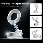 Vacuum Suction Magnetic Phone Holder, Strong Suction Magnetic Car Phone Holder Mount Foldable Phone Stand for iPhone16/15/14/13/12, Mirror/Glass/Screen(Not Charge Phone)