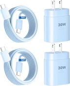 Phone 17 16 15 Charger Fast Charging,30W USB C Phone 17 16 15 Pro Max Charger Block &10FT Long Type C Cable Cord for i.Phone 17/Air/17 Pro/17 Pro Max/16/16 Plus/16 Pro/16 Pro Max/15/15 Pro Max,Blue
