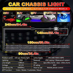 Dream Color Underglow Lights, Exterior LED Light Kits 4pcs (2 x 59inch+2 x 35inch) With App Control, Sync to Music for Cars, SUVs, Trucks - DC12V