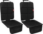 MORROLS Car Seat Protector, 2 Pack Carseat Protector with Thick Padding, Baby/Pets for Child Car Seat-Mesh Pockets-Waterproof-Universal Size(Black)