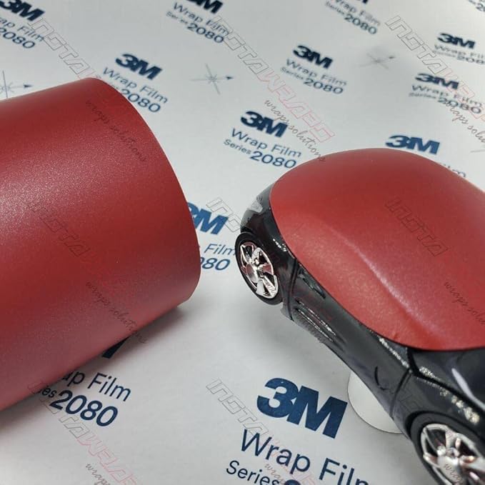 3M Car Wrap Roll 2080 Matte Red Metallic | M203 | (Sample 3in x 5in) | Automotive Vinyl Wrap for Cars - Car Interior Wrap & Exterior