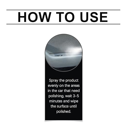 Polishing Cleaner for Car Interior Detailing,100ml Interior Protectant Car Detailing Spray,Waterless Spray Wax,Polishing Cleaner Detailer Spray,for Rubber,Leather (1PC)