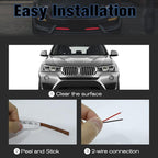 Red LED Strip Lights for Car BaishenglinMotor 12-Pack DC12V Waterproof 30CM/11.8"/1FT 5050 15-SMD LED Strip Underbody Light for Car Motorcycles Golf Cart Decoration Led Interior Exterior Strip Lights