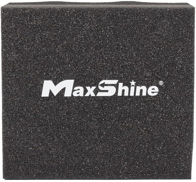 Maxshine Hydro-Tech Tire Foam Applicator Pad Waxing Sponge for Car Detailing, Black & Red (3 Pack)