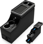 Center Console Between Seat Organizer for Minivans,SUVs,Middle Van Console Floor Console Organizer Storage Box with Phone Holder,Drawers&Cup Holders,for SUVs Console Organizer Storage Box with Locking
