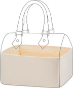 DGAZ Silk Purse Organizer Insert Fits LV Speedy 16/20/25/30/35/45 bags，Silky Smooth Bag Organizer，Luxury Handbag & Tote Shaper（Craie，SP35）