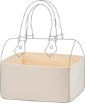 DGAZ Silk Purse Organizer Insert Fits LV Speedy 16/20/25/30/35/45 bags，Silky Smooth Bag Organizer，Luxury Handbag & Tote Shaper（Craie，SP25）
