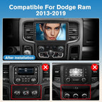 Junsun 5G WiFi Car Stereo for Dodge Ram 1500 2500 3500 2013-2019, Wireless CarPlay/Android Auto,9" HD IPS Display Support Cargo Rearview GPS DSP RDS BT AM/FM Auto AC 2GB+32GB ROM